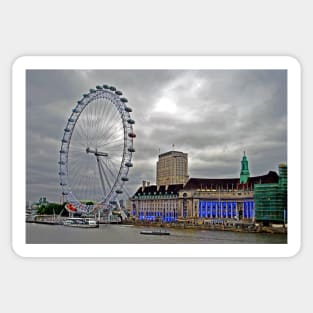 London Eye South Bank River Thames UK Sticker